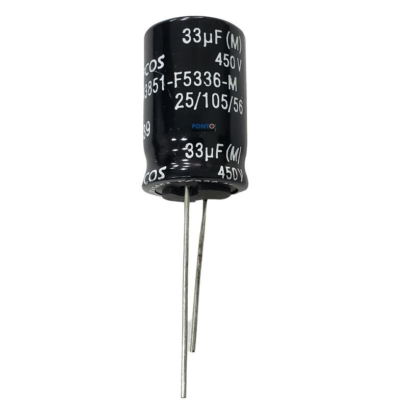 Capacitor Eletrolítico 33uF x 450V RD 105º Epcos