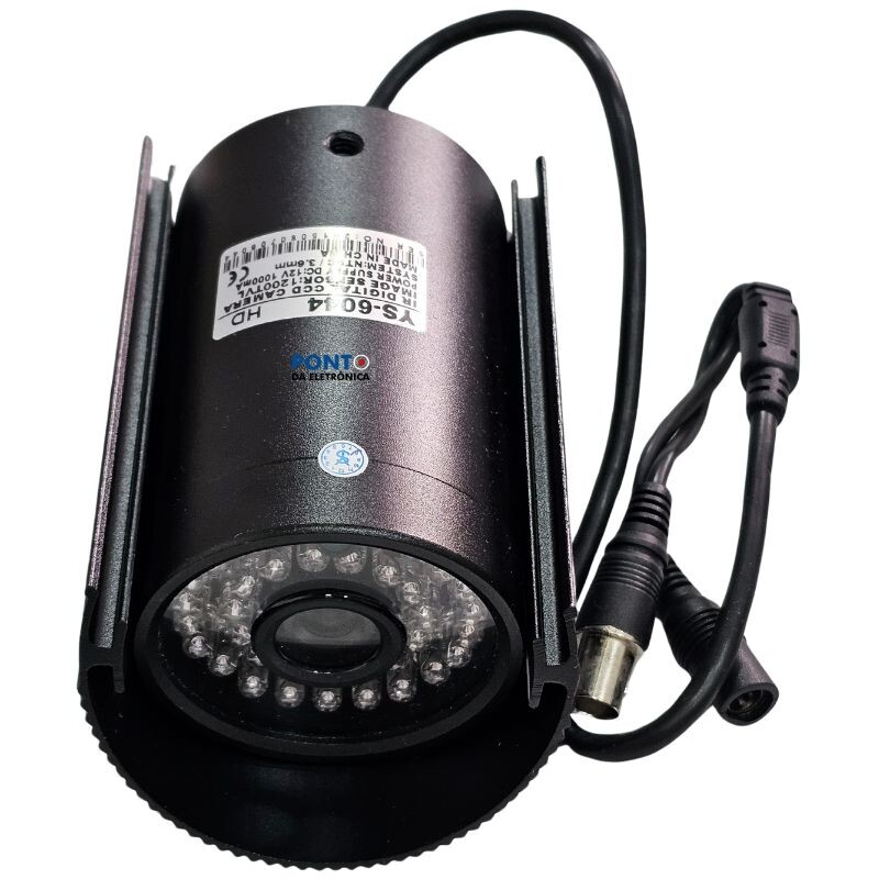 Câmera Color Ccd Digital YS-6044 HD 12V 1000MA 1200TVL