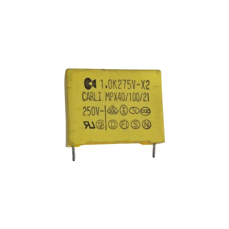 ちゃぶ　1/2 Capacitor Poliéster 1uF x 275V = 1.0K275V-X2 Carli