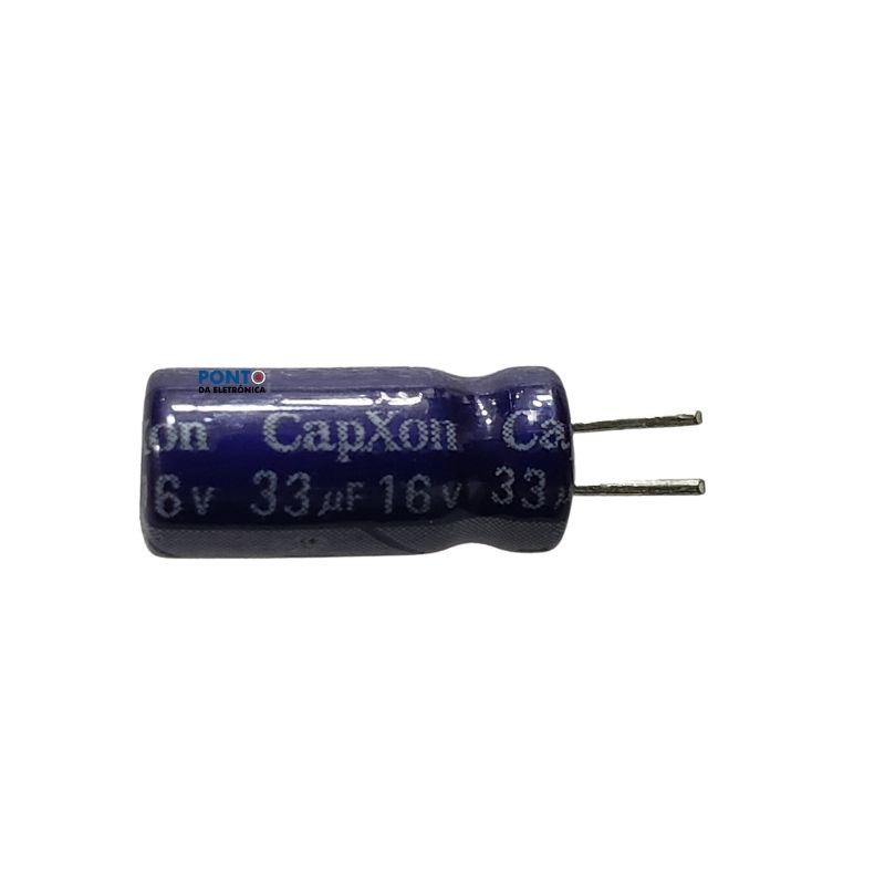Capacitor Eletrolítico 33uF x 16V RD 85º Capxon