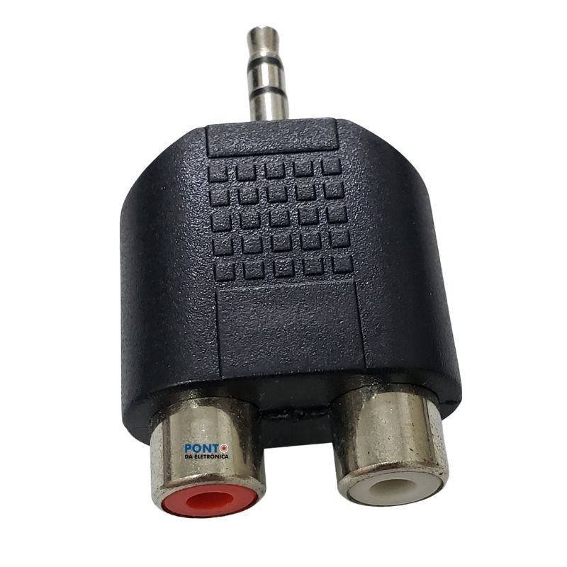 Adaptador Plug P2 Stereo X 2Jack Rca