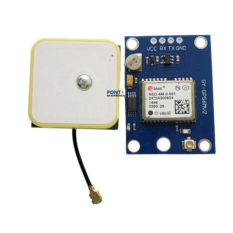 Módulo GPS GY-GPS6MV2 + Antena Para Arduíno