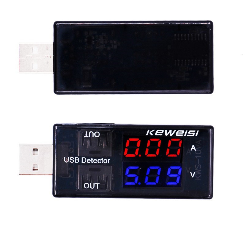 Medidor de Tensão e Corrente Keweisi KWS-10VA USB