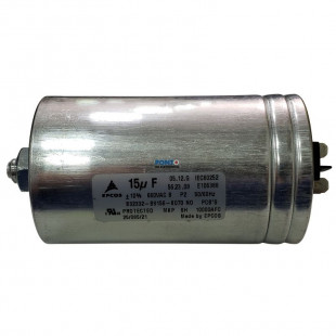 Capacitor Polipropileno 15uF x 660Vac 50/60Hz Alumínio Com Parafuso de Fixação Epcos