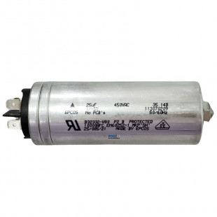 Capacitor Polipropileno 25uF x 450Vac 50/60Hz Alumínio Parafuso de Fixação Epcos