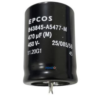 Capacitor Eletrolítico 470uF x 450V RD 85º Snapin Epcos