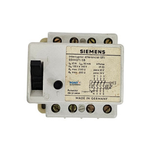 Interruptor Diferencial SFI Tetrapolar 63A 5SV4071-5B Siemens
