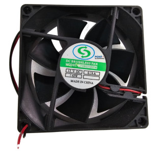 Cooler 80X80X25MM 12VDC 0.14A 1.68W DF0802512SEM 2 Fios Dc Brushless Fan Usado