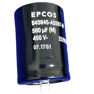 Capacitor Eletrolítico 560uF x 450V 85º Snapin Epcos