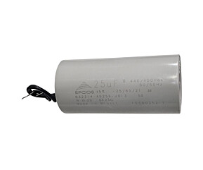 Capacitor Polipropileno 25uF x 440/450Vac 50/60Hz Plástico Fio Epcos
