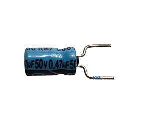 Capacitor Eletrolitico 0,47uF x 50V 85º Mini Lelon