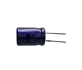 Capacitor Eletrolitico 1000uF x 6,3V RD 85º Capxon