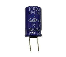 Capacitor Eletrolítico 1000uF x 16V RD 85º Samwha 