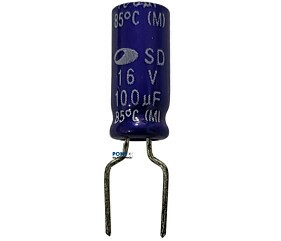 Capacitor Eletrolitico 100uF x 16 RD 85º Samwha