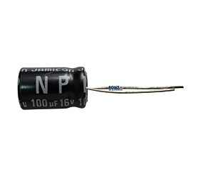Capacitor Eletrolítico 100uF x 16V RD 85º Jamicon Npn