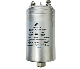 Capacitor Polipropileno 100uF x 250V Alumínio Com Parafuso de Fixação Epcos