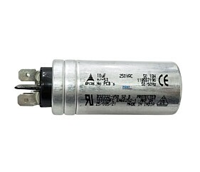 Capacitor Polipropileno 10uF x 250Vac 50/60Hz Alumínio Faston Epcos