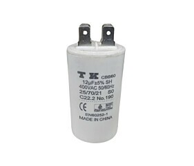 Capacitor Polipropileno 12uF x 400Vac 50/60Hz Plástico Faston CBB60 TK