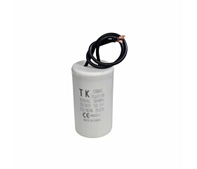 Capacitor de Partida 12uF x 450Vac 50/60Hz Plástico Fio CBB60 TK