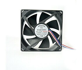 Cooler 92X92X25MM 12V 2.4W 2.500RPM Com Rolamento 3 Fios RT-092-12VDC 15.104