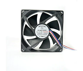 Cooler 92X92X25MM 12V 2.4W 2.500RPM Com Rolamento 3 Fios RT-092-12VDC 15.104