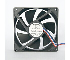 Cooler 92 x 92 x 25MM 24V 2500RPM 2.16W Com Rolamento 3 Fios RT-092 15.106