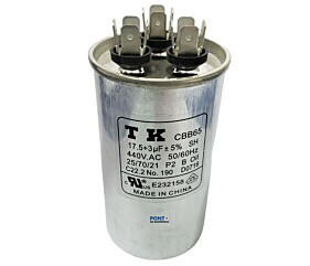 Capacitor Polipropileno Duplo 17.5+3uF x 440Vac CBB65 TK