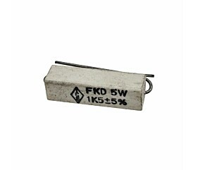Resistor 1K5 5W 5% Axial Porcelana Fkd 1
