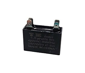 Capacitor Polipropileno 1.5uF x 450Vac 50/60Hz Faston CBB61 TK 