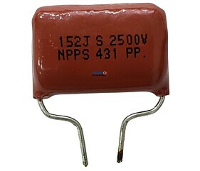Capacitor Poliéster 1K5 X 2K5 = 152JS2500V