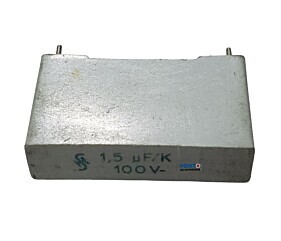 Capacitor Poliéster 1M5 X 100V = 15UFKX100V Cinza