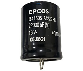 Capacitor Eletrolítico 22000uF x 16V RD 105º Snapin Epcos