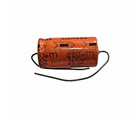 Capacitor Eletrolítico 220uF x 100V 85° Axial 82000 Siemens 1
