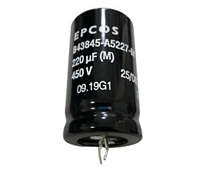 Capacitor Eletrolítico 220uF x 450V RD 85º Snapin Epcos