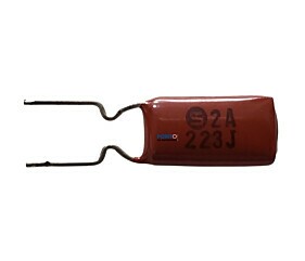 Capacitor Poliester 22K x 100V = 2A223J Marron