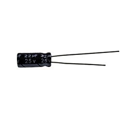 Capacitor Eletrolítico 22uF x 25V RD 105º Hyncdz