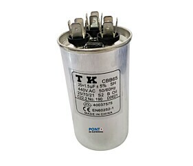 Capacitor Polipropileno Duplo 25+1,5uF x 440VAC CBB65 TK