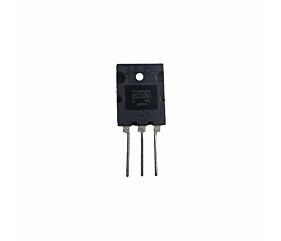 Transistor 2SC3281 Toshiba NPN de potência encapsulamento TO-3P utilizado em amplificadores de áudio, fontes de alimentação e equipamentos eletrônicos de alta potência.