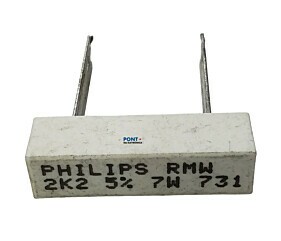 Resistor 2K2 7W 5% Radial Porcelana