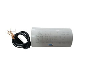 Capacitor Polipropileno 2uF x 250Vac 50/60Hz Plástico Fio Epcos