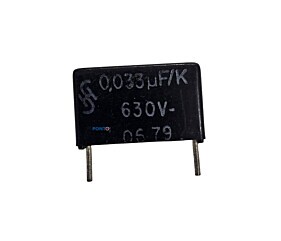 Capacitor Poliéster 33nF x 630V = 0,033uF/K 630V