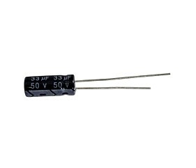 Capacitor Eletrolítico 33uF x 50V RD 85° Jwco