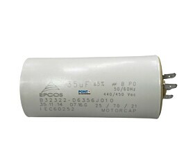 Capacitor Polipropileno 35uF x 440/450Vac 50/60Hz Plástico Faston Epcos
