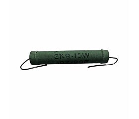 Resistor 3K9 15W 10% Axial Porcelana Verde