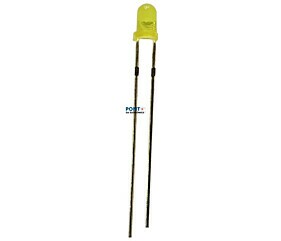 Led 3mm Amarelo Difuso 1000mcd