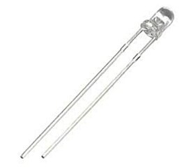 Led 3MM Branco Acende Vermelho 800-1000MCD