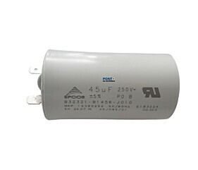 Capacitor Polipropileno 45uF x 250Vac 50/60Hz Plástico Faston Epcos