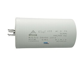 Capacitor Polipropileno 45uF X 440/450Vac 50/60Hz Plástico Faston Epcos