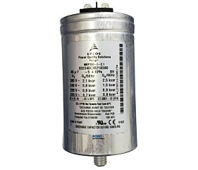 Capacitor Polipropileno 2,5Kvar = 46uF x 380V 50/60Hz Alumínio Com Parafuso de Fixação Epcos 