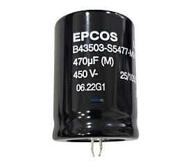 Capacitor Eletrolítico 470uF x 450V RD 105º Snapin Epcos